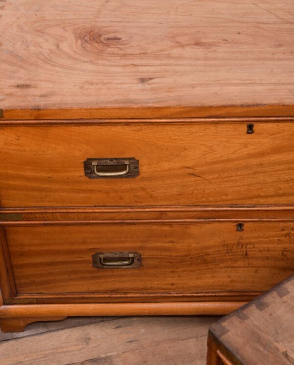 Fantastic 19th Century Camphor Wood 3 Part Campaign Chest SAI2011 Antique Furniture 6