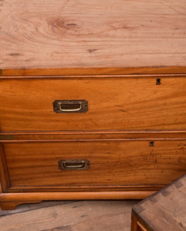 Fantastic 19th Century Camphor Wood 3 Part Campaign Chest SAI2011 - Image 4