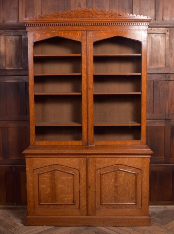 Victorian Oak Bookcase SAI2013 - Image 2