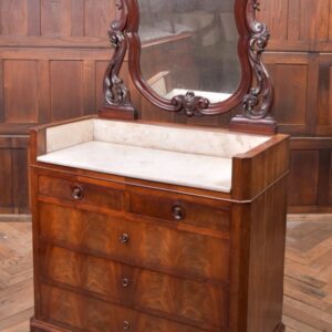 Fabulous Victorian French Mahogany Marble Top Dressing Table SAI2026 Antique Furniture