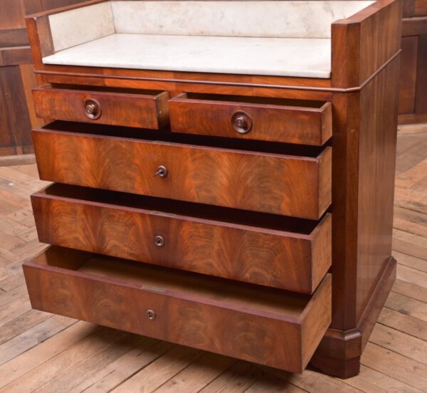 Fabulous Victorian French Mahogany Marble Top Dressing Table SAI2026 - Image 11