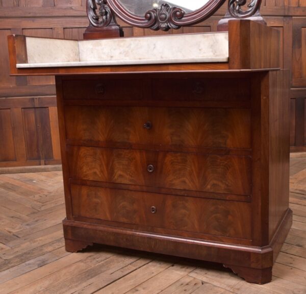 Fabulous Victorian French Mahogany Marble Top Dressing Table SAI2026 - Image 8