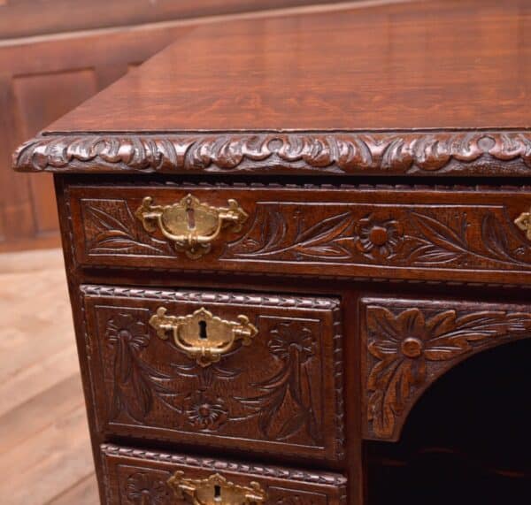 19th Century Carved Knee Hole Desk SAI1018 - Image 9