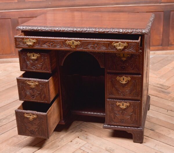 19th Century Carved Knee Hole Desk SAI1018 - Image 4