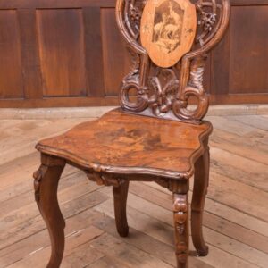 Black Forest Carved Hall Chair SAI2034 Antique Furniture