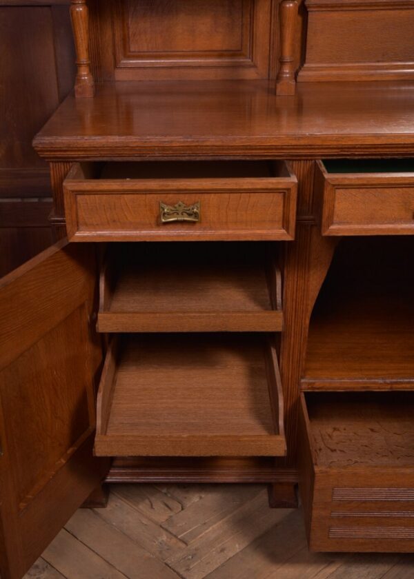 Edwardian Oak Mirror Back Sideboard SAI2041 - Image 5