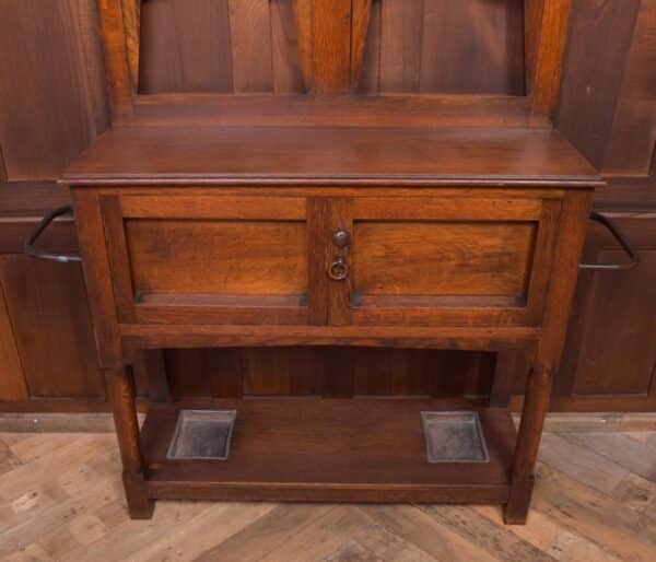 Edwardian Arts And Crafts Oak Hall Stand SAI2042 - Image 4