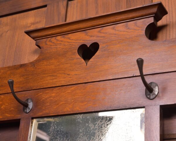 Edwardian Arts And Crafts Oak Hall Stand SAI2042 - Image 3