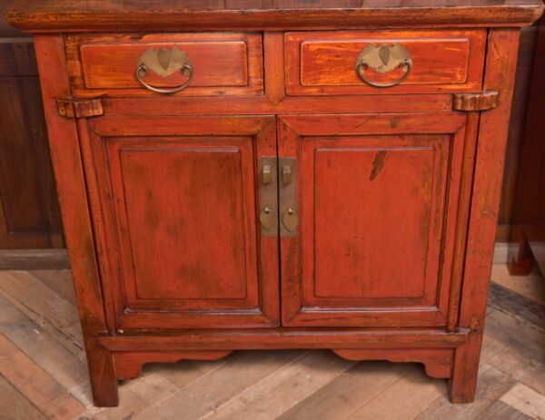 Pair Of Chinese Red Lacquered Side Cabinets SAI2044 Antique Furniture 6