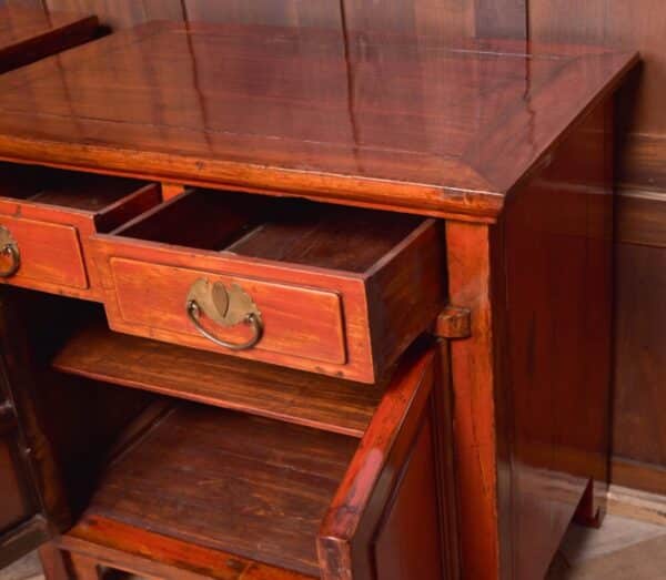 Pair Of Chinese Red Lacquered Side Cabinets SAI2044 - Image 10