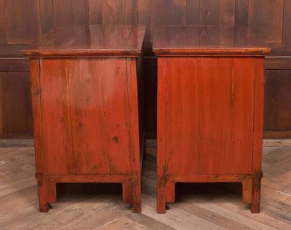 Pair Of Chinese Red Lacquered Side Cabinets SAI2044 - Image 7