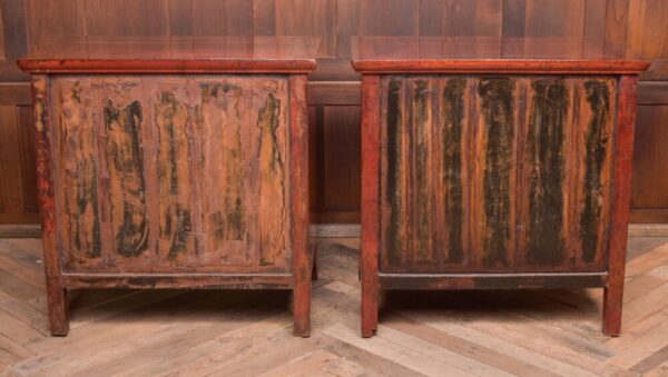 Pair Of Chinese Red Lacquered Side Cabinets SAI2044 - Image 8