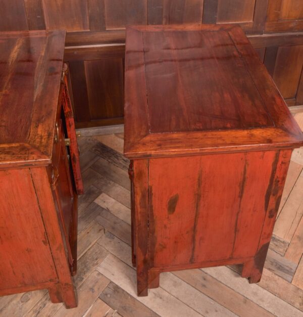 Pair Of Chinese Red Lacquered Side Cabinets SAI2044 - Image 9
