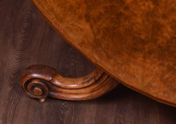 Outstanding Burr Walnut Snap Top Table SAI1817 Antique Furniture 5