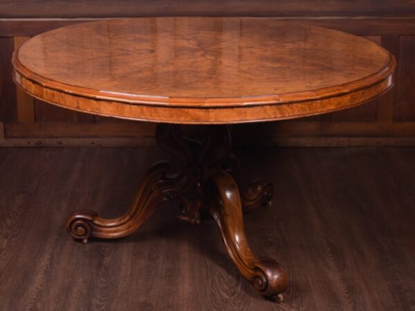 Outstanding Burr Walnut Snap Top Table SAI1817 Antique Furniture 6