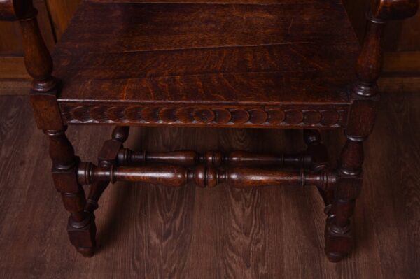 19th Century Carved Oak Arm Chair SAI1847 - Image 5