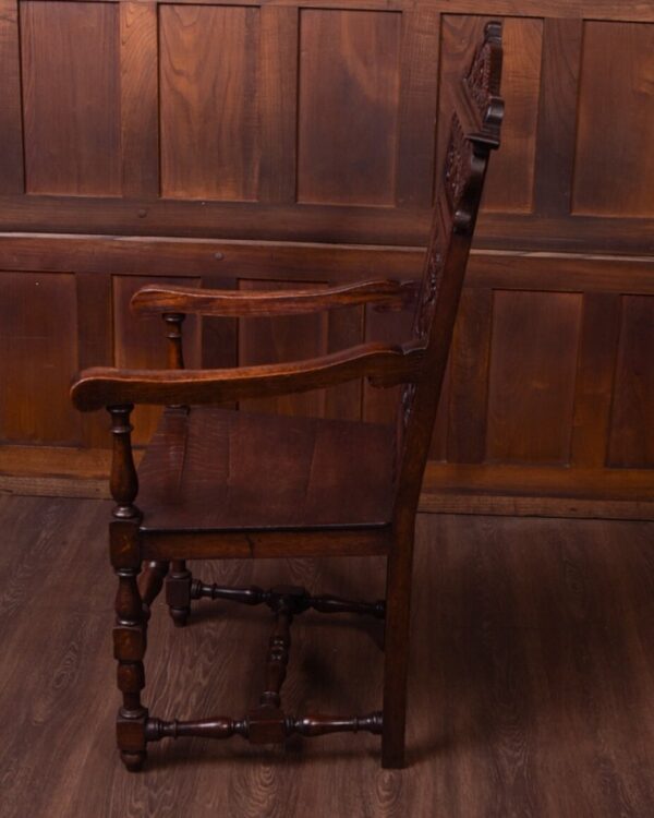 19th Century Carved Oak Arm Chair SAI1847 - Image 8