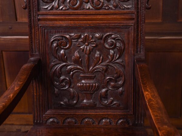 19th Century Carved Oak Arm Chair SAI1847 - Image 13