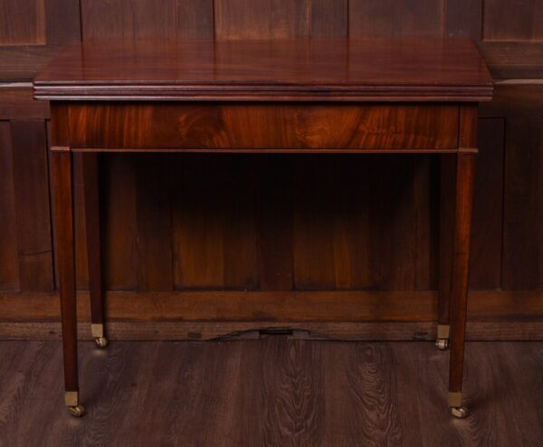 Georgian Mahogany Fold Over Tea Table SAI1850 Antique Furniture 4