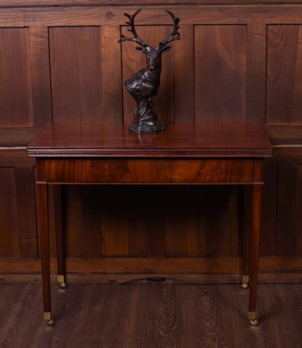 Georgian Mahogany Fold Over Tea Table SAI1850 - Image 3