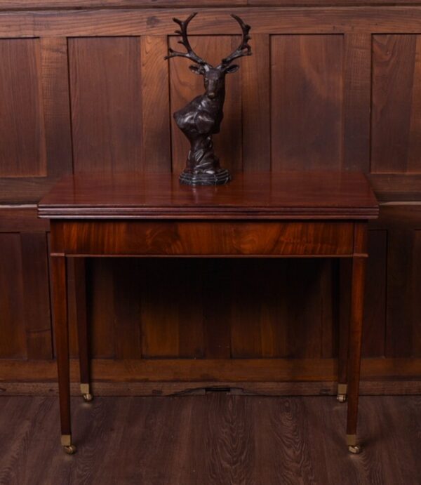 Georgian Mahogany Fold Over Tea Table SAI1850 Antique Furniture 5