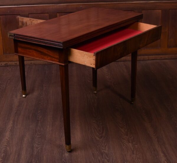 Georgian Mahogany Fold Over Tea Table SAI1850 Antique Furniture 10