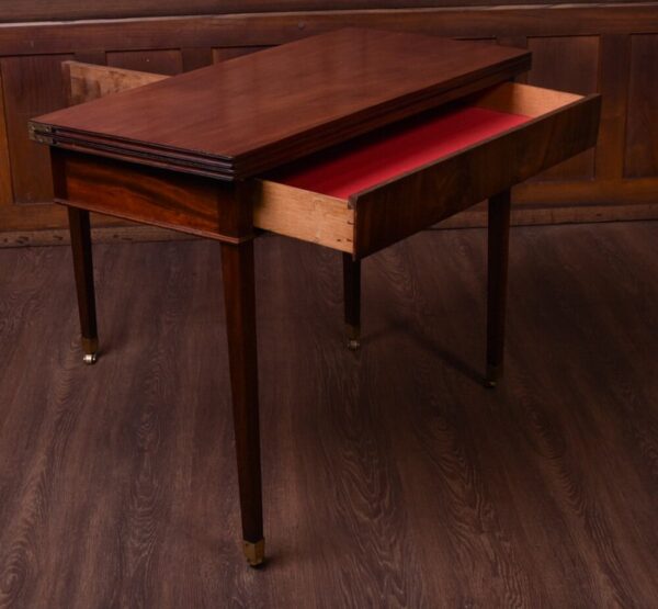 Georgian Mahogany Fold Over Tea Table SAI1850 - Image 8