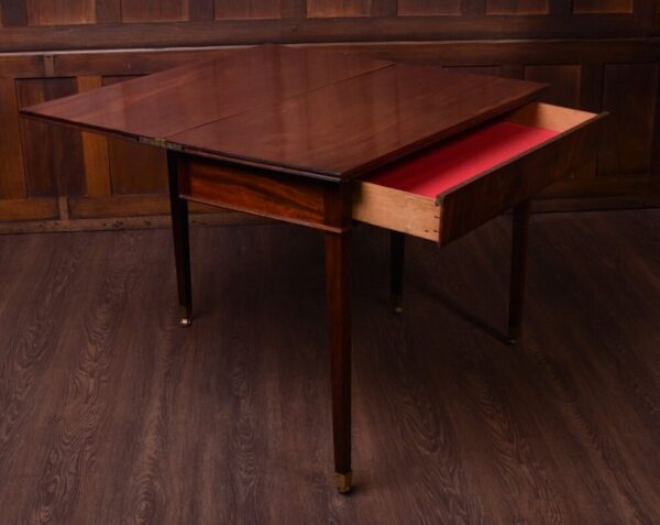 Georgian Mahogany Fold Over Tea Table SAI1850 - Image 9