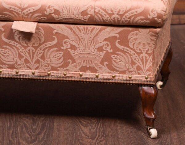Fantastic Victorian Deep Buttoned Ottoman Stool SAI1862 - Image 2