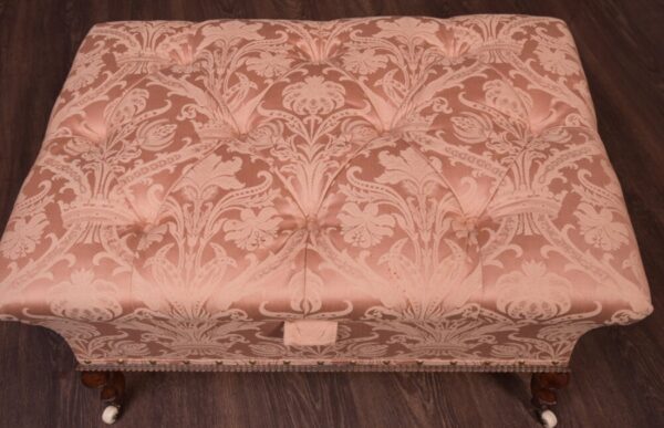 Fantastic Victorian Deep Buttoned Ottoman Stool SAI1862 - Image 3