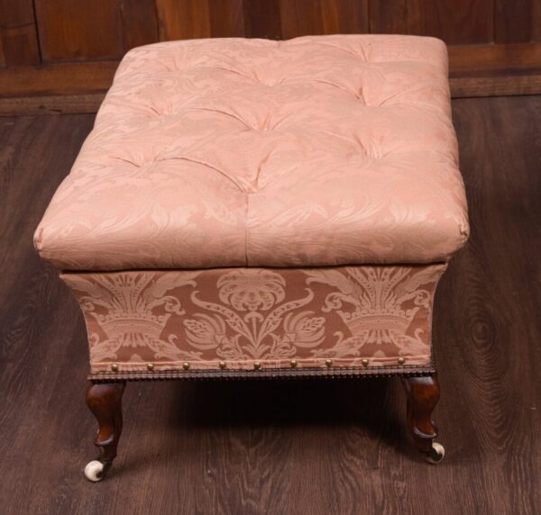 Fantastic Victorian Deep Buttoned Ottoman Stool SAI1862 - Image 10