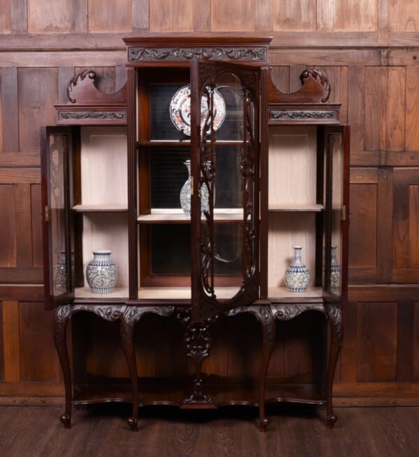 Superb Quality Victorian Mahogany Display Cabinet SAI1857 Antique Furniture 4