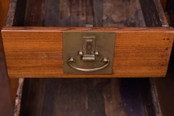 Chinese Elm Wood Knee Hole Desk SAI1870 - Image 6
