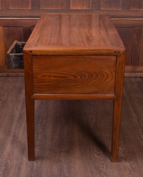 Chinese Elm Wood Knee Hole Desk SAI1870 - Image 13