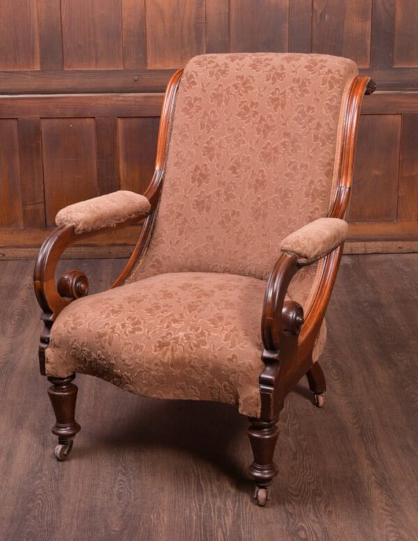 Fabulous Shape Victorian Mahogany Arm Chair SAI1 Antique Furniture 4