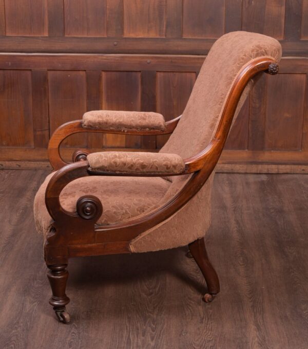 Fabulous Shape Victorian Mahogany Arm Chair SAI1 - Image 3