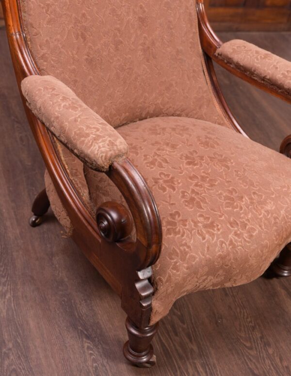 Fabulous Shape Victorian Mahogany Arm Chair SAI1 - Image 7