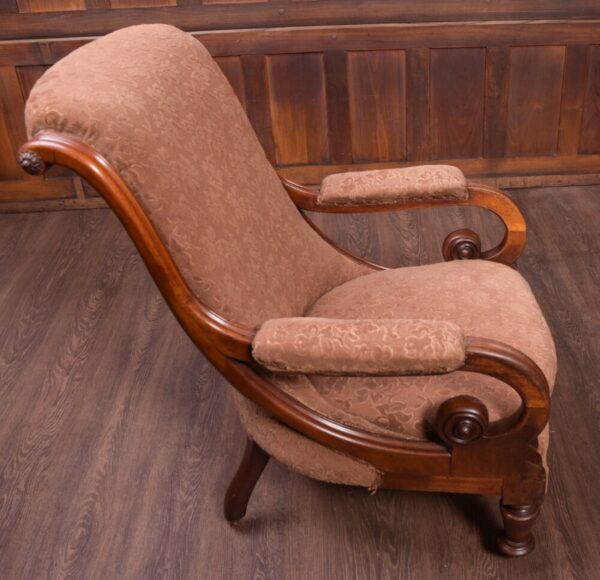 Fabulous Shape Victorian Mahogany Arm Chair SAI1 Antique Furniture 13