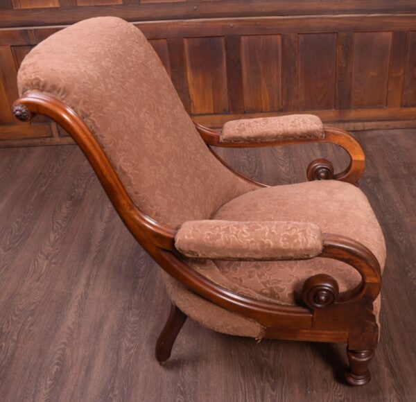Fabulous Shape Victorian Mahogany Arm Chair SAI1 - Image 11