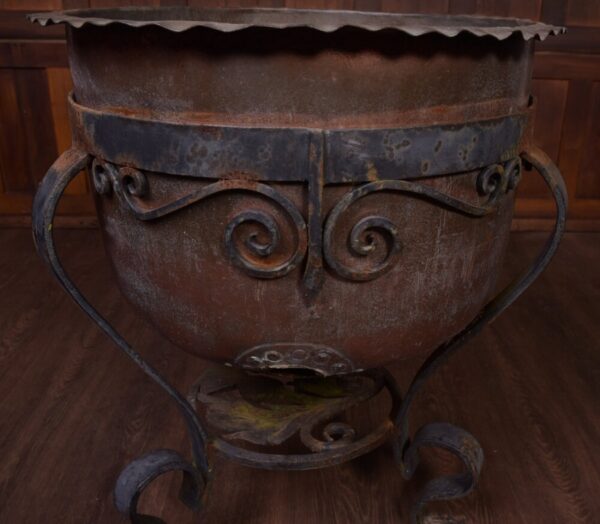 Fantastic 19th Century Large Scottish Copper And And Steel Planter SAI1860 - Image 3