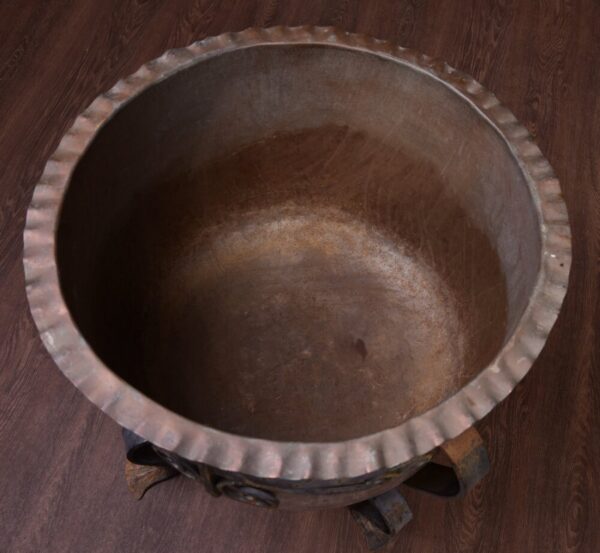 Fantastic 19th Century Large Scottish Copper And And Steel Planter SAI1860 - Image 6