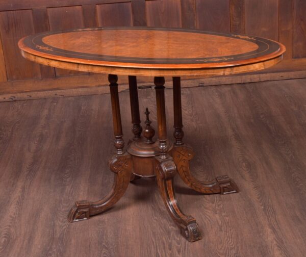 Victorian Inlaid Oval Centre Table SAI1903