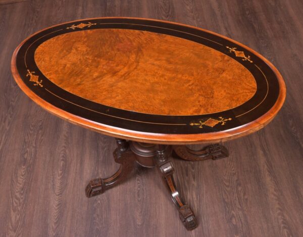 Victorian Inlaid Oval Centre Table SAI1903 - Image 2