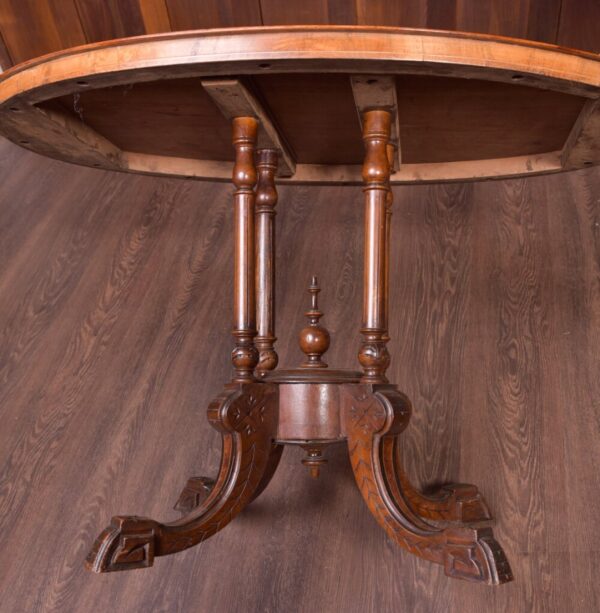 Victorian Inlaid Oval Centre Table SAI1903 - Image 13