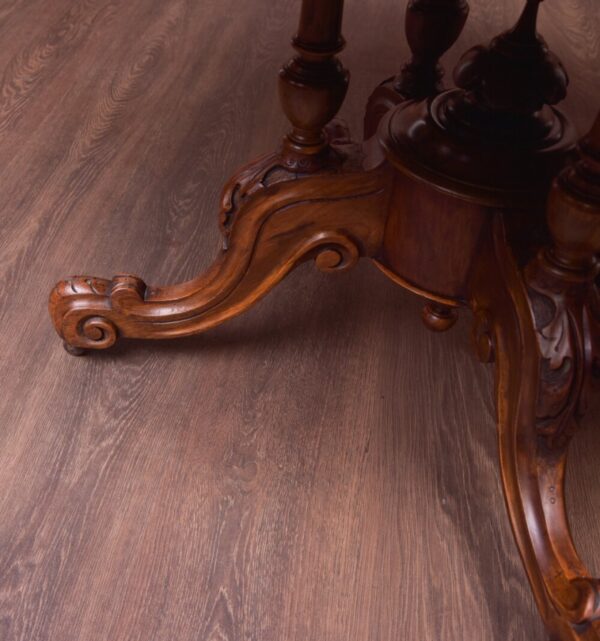 Fabulous Victorian Inlaid Burr Walnut Snap Top Loo Table SAI1905 Antique Furniture 7
