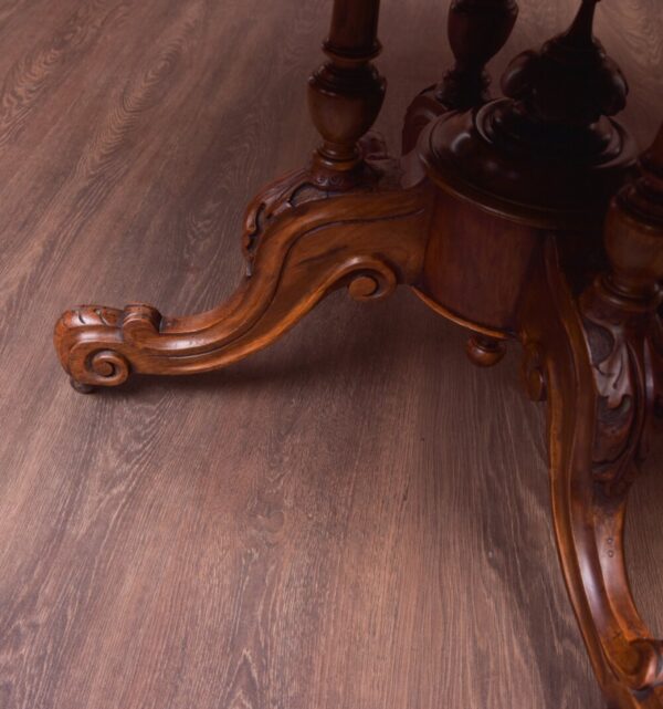 Fabulous Victorian Inlaid Burr Walnut Snap Top Loo Table SAI1905 - Image 5