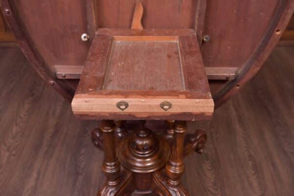 Fabulous Victorian Inlaid Burr Walnut Snap Top Loo Table SAI1905 - Image 15