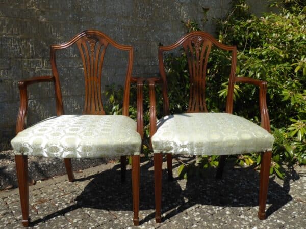 Set of 6 mahogany dining chairs including 2 carvers circa 1880. dining chairs Antique Chairs 5