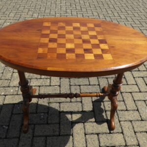 Walnut chess table – late 19th century. chess table Antique Tables
