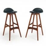 Pair of Teak Bar stools by Erik Buch erik buch Antique Stools
